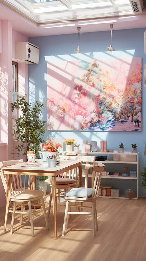 粉色系房间背景