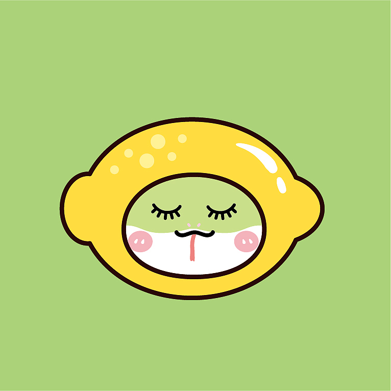 水果系列祝福蛇卡通可爱插画手绘图片素材头像