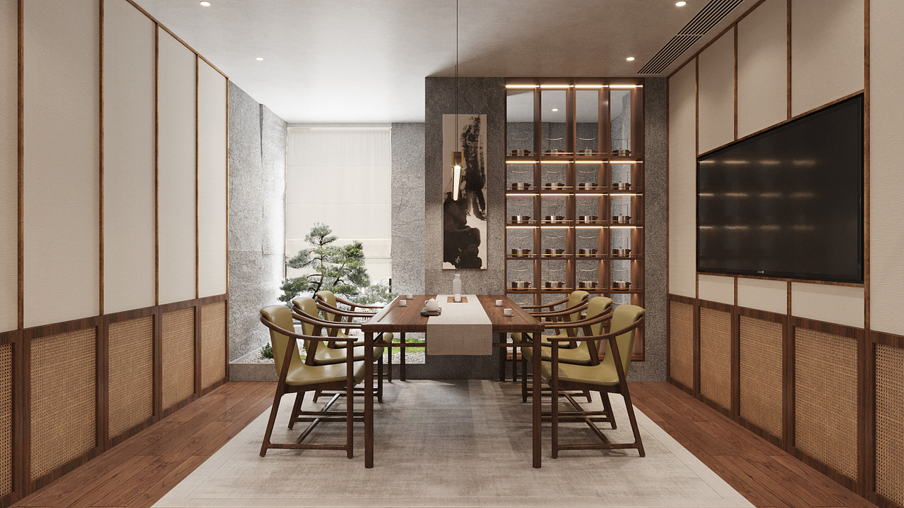 DAA 成象裝飾 | 觀山不語,落葉為茶（图ZMzA3OTE1MzU2） - 商业空间设计 - 站酷设计师DAA空间全案原创素材 - 站酷ZCOOL