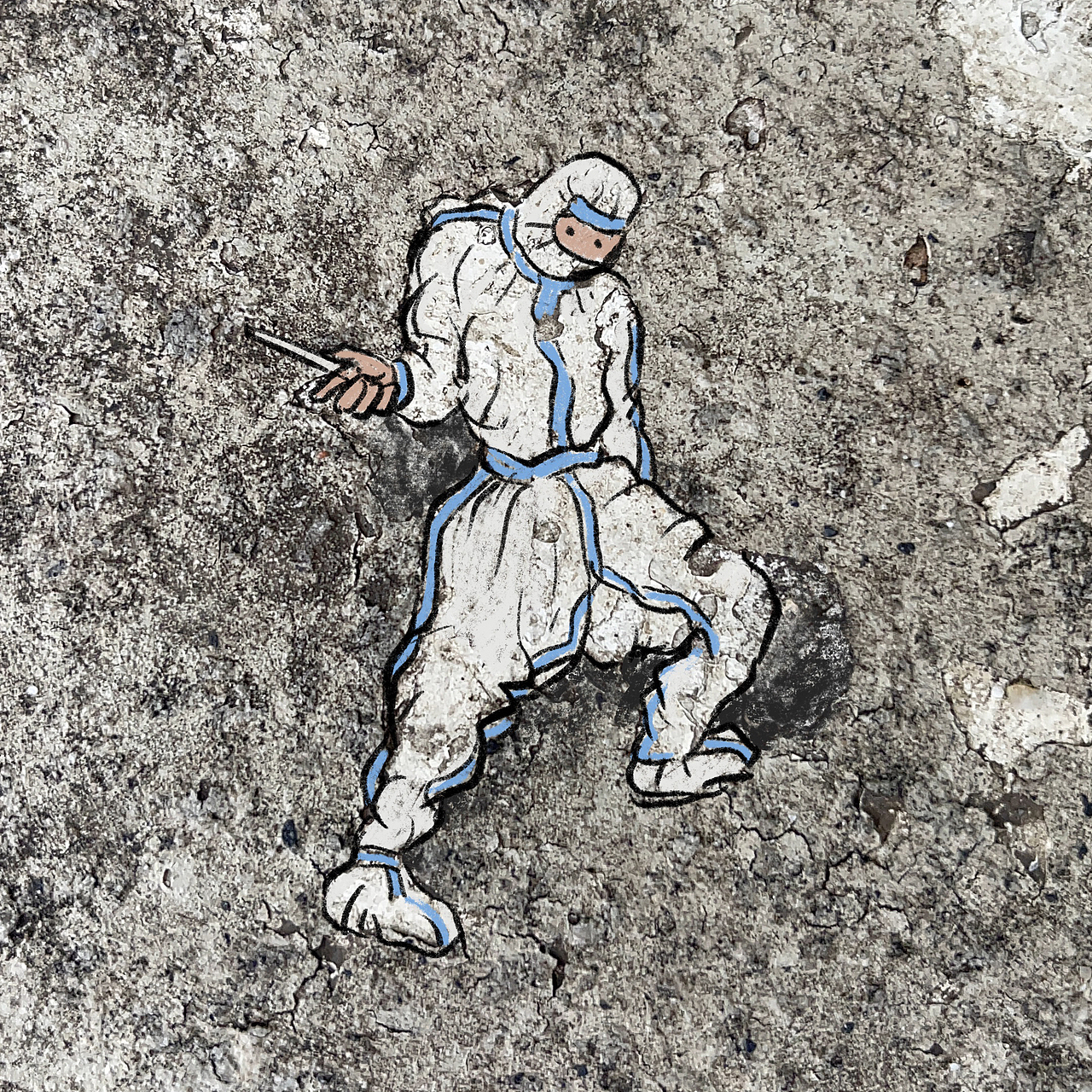 上海居家的两个多月画了超过六十个不同的大白