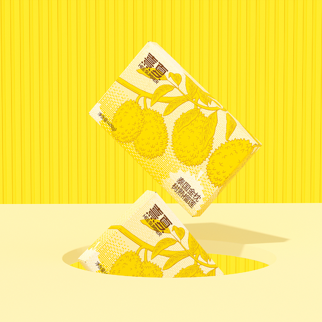 熹夏HEE SUMMER×南风效应-生鲜品牌设计榴莲包装设计（图ZMzM0ODU4MjAw） - 包装 - 站酷设计师南风效应品牌设计原创素材 - 站酷ZCOOL