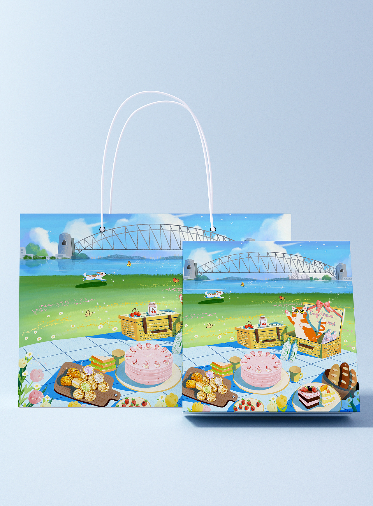 Daydream Sweet甜品店包装插画（图ZMzUyMzA1NTUy） - 商业插画 - 站酷设计师咸魚落雁原创素材 - 站酷ZCOOL