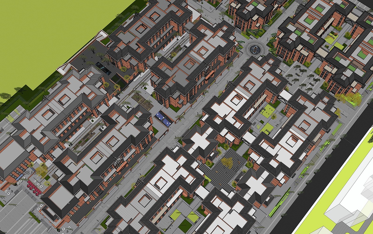 中瑞创投科技产业园区景观SU模型下载（图ZMzQwNzQ3NzMy） - 景观设计 - 站酷设计师素模网原创素材 - 站酷ZCOOL