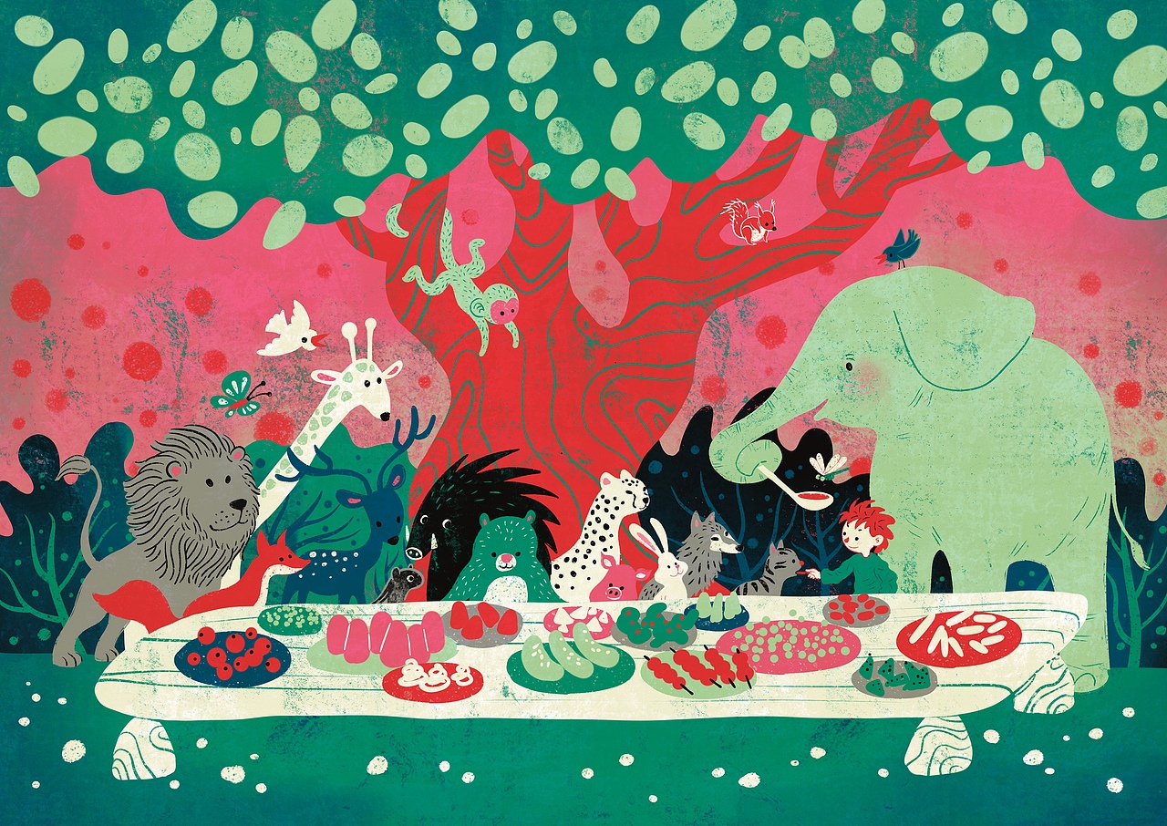 《美食家》童书插画
