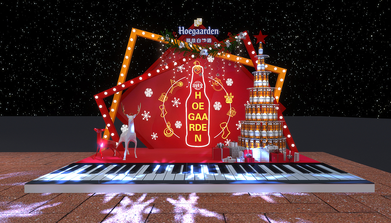 百威啤酒圣诞活动（图ZMzMzNTE0NDM2） - 场景 - 站酷设计师小小小云之原创素材 - 站酷ZCOOL