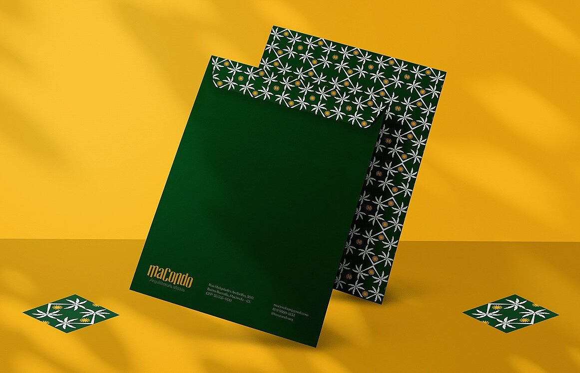 巴西花纹结构矢量插画品牌视觉应用设计