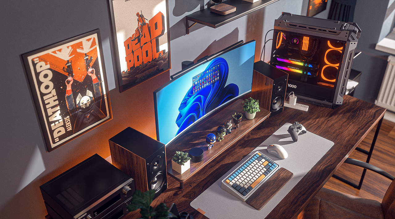 【桌面美学】渲染练习小纪（图ZMzI1NTQ5OTU2） - 场景 - 站酷设计师东谷初上原创素材 - 站酷ZCOOL