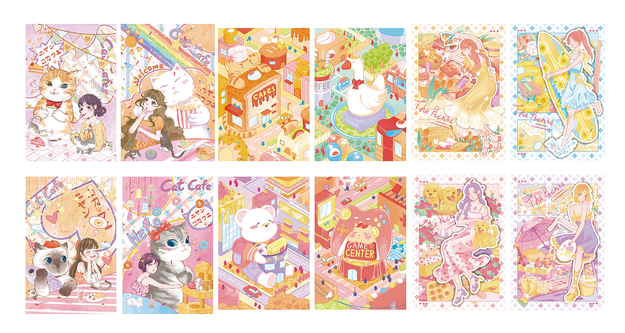 2020-2021插画作品（图ZMzM5ODg4NTIw） - 商业插画 - 站酷设计师镜从余原创素材 - 站酷ZCOOL