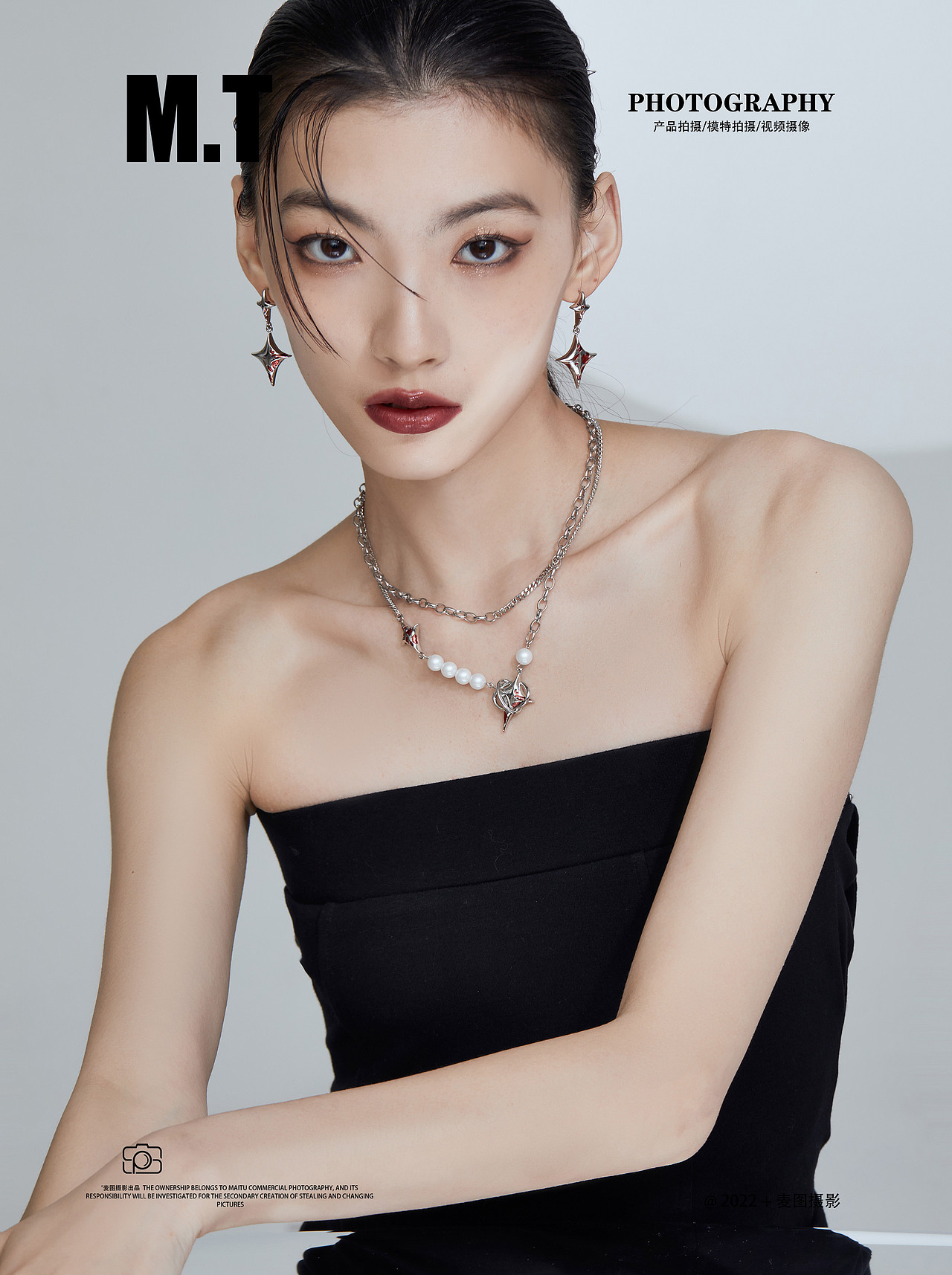 产品摄影 珠宝饰品 感冒风格饰品模特拍摄 冷酷风格