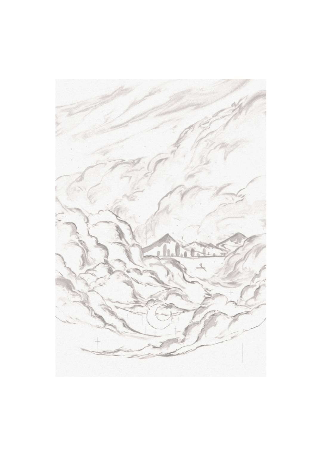 [ 云之国 ] 晨夜息月 云随着月到低处（图ZMzEwMDg2ODE2） - 商业插画 - 站酷设计师飞想飞原创素材 - 站酷ZCOOL