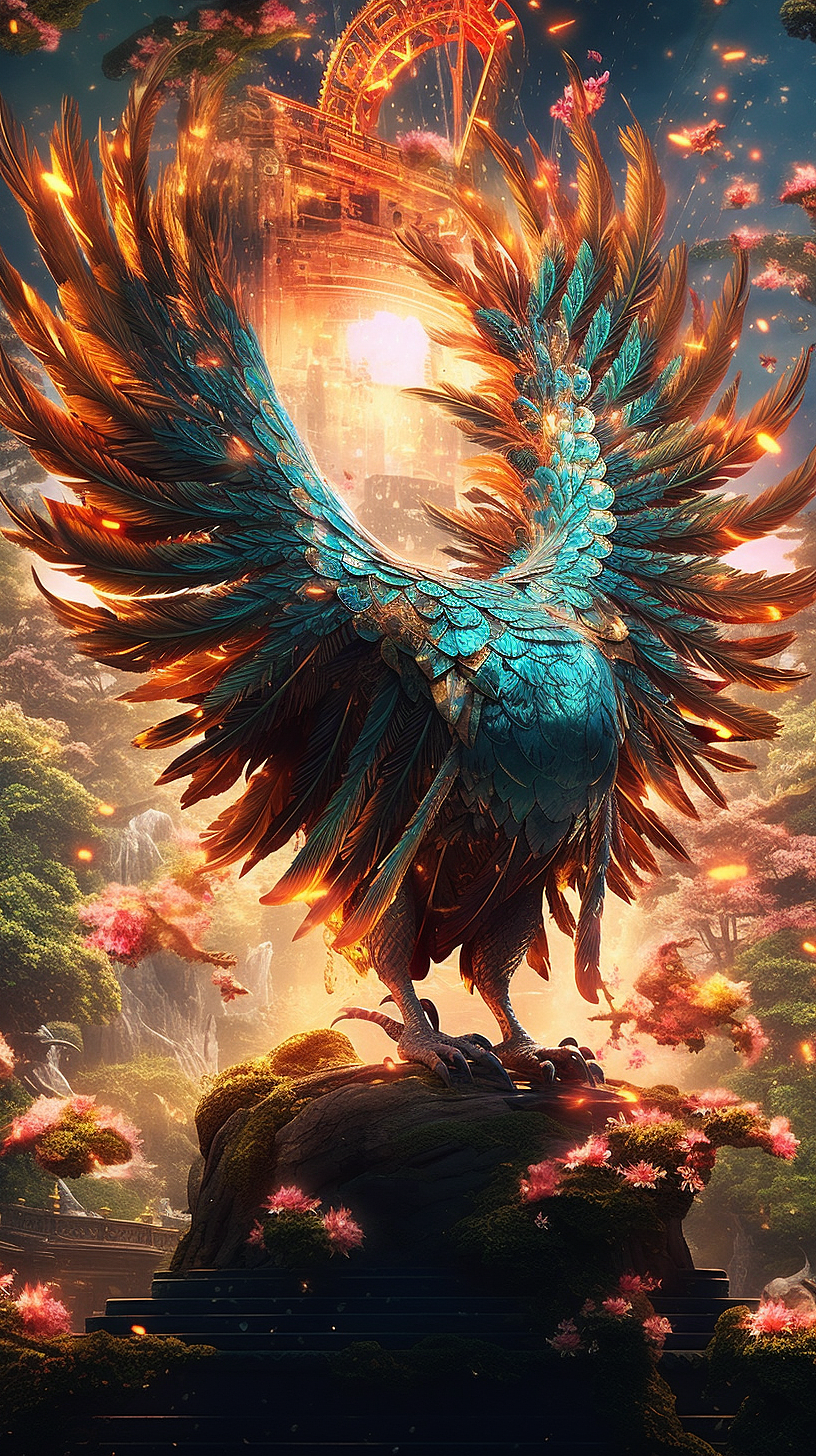 中国古代神兽系列-凤凰（图ZMzQ0ODM1Mjc2） - 创作习作 - 站酷设计师艺舟1014原创素材 - 站酷ZCOOL