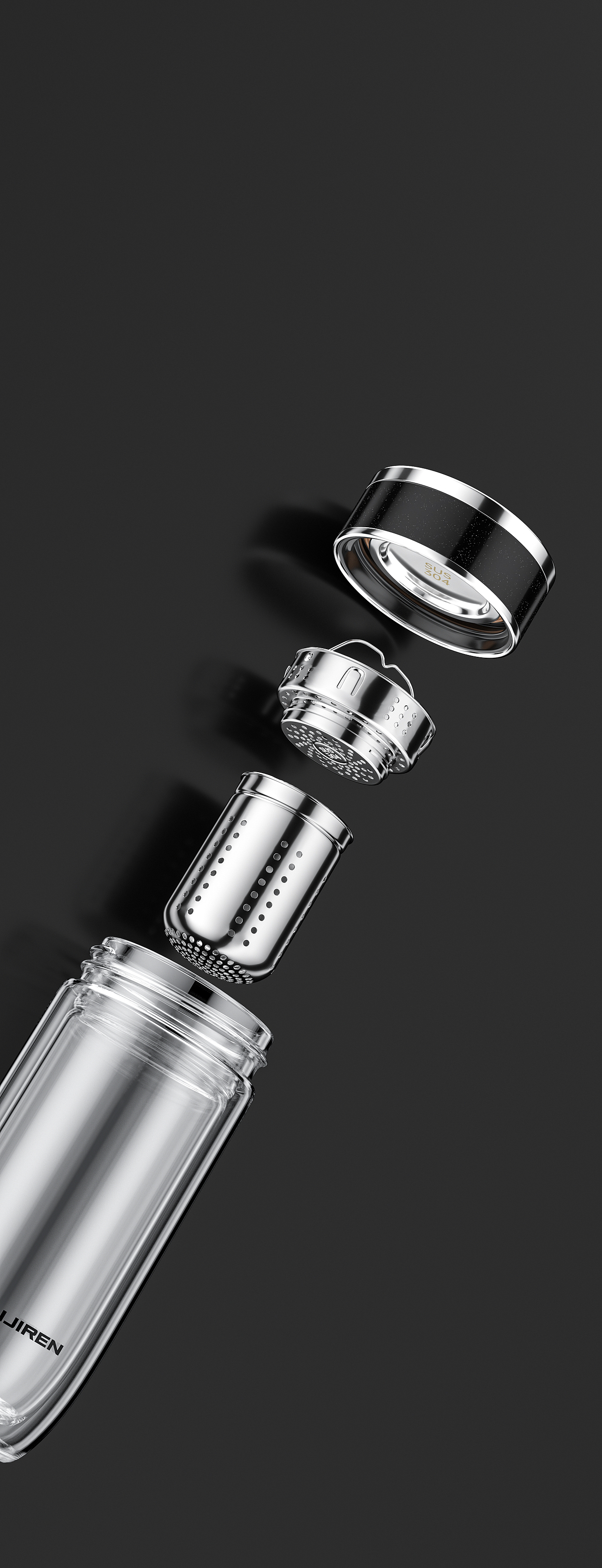 南极人品牌保温玻璃杯-建模渲染（图ZMzU0MjMzMjA4） - 电商 - 站酷设计师君风原创素材 - 站酷ZCOOL