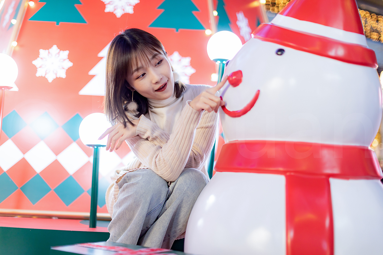 广场美陈活动摄影 人像互动摄影