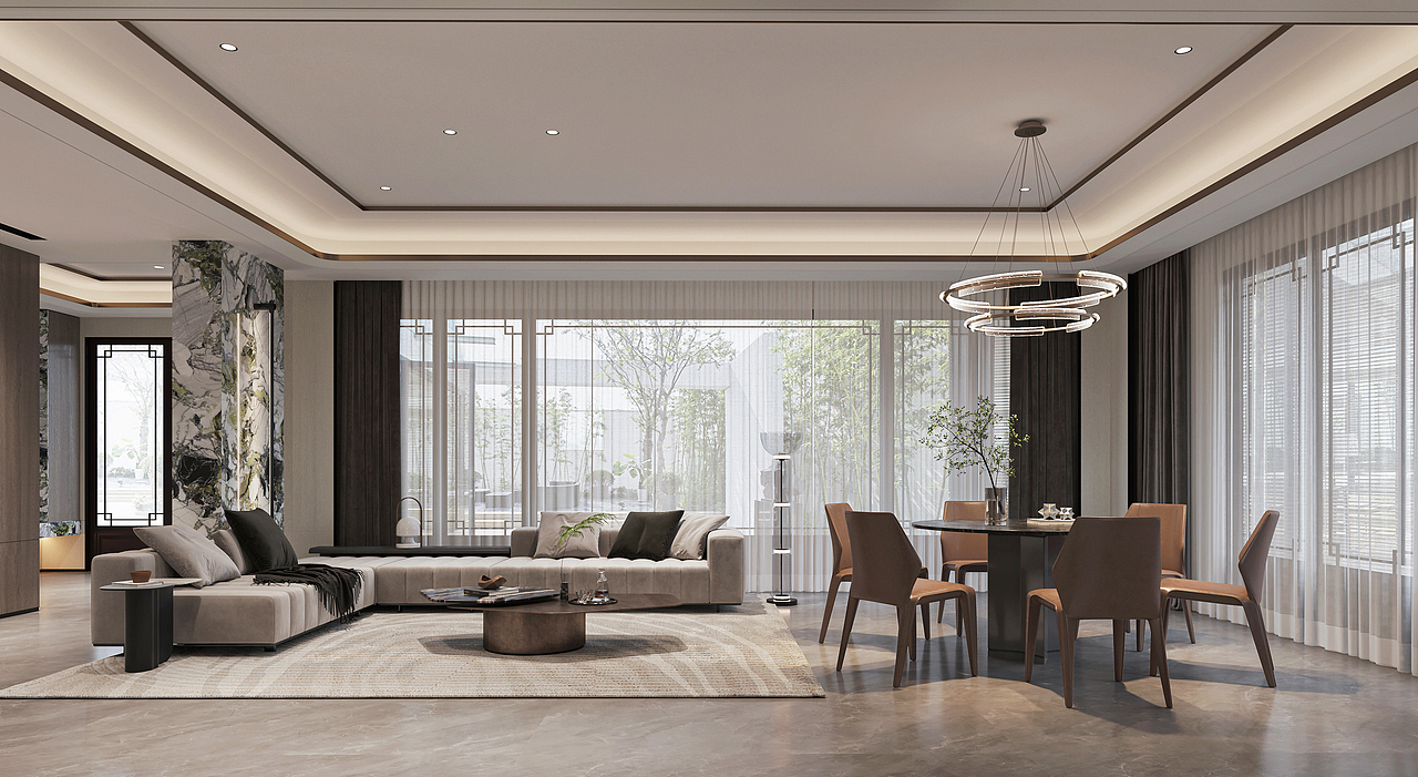 现代轻奢效果图