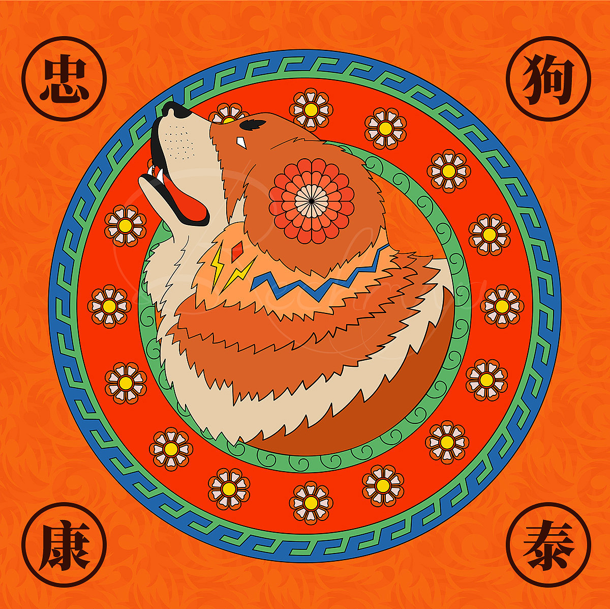 国风十二生肖合集（下）（图ZMzI3ODU0NjYw） - 新锐潮流插画 - 站酷设计师Rechryya原创素材 - 站酷ZCOOL
