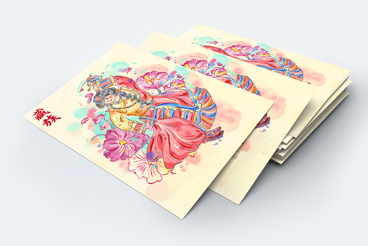 56民族少女与花【可授权】