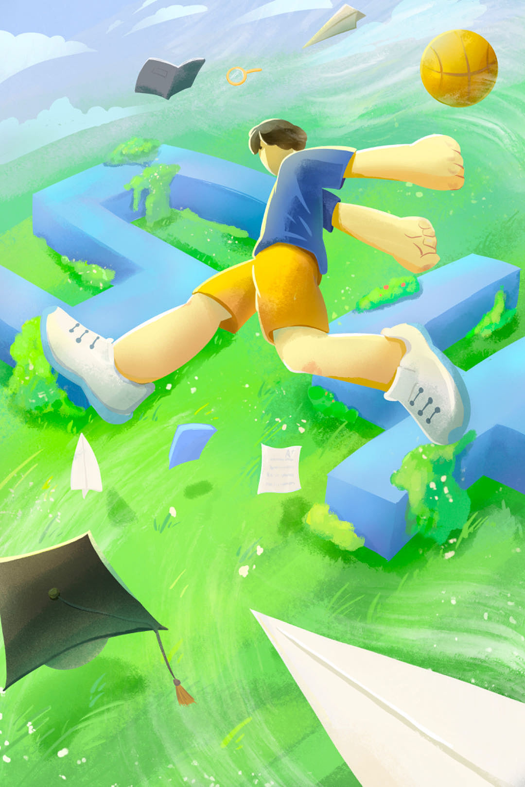 五四青年节插画