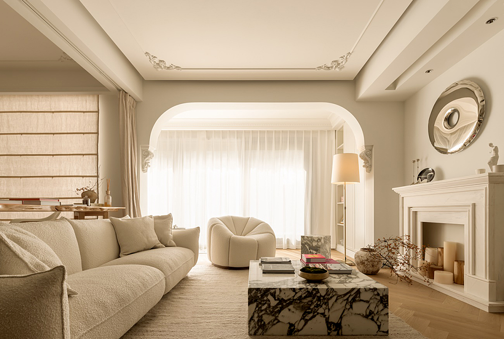 家装案例赏析——200㎡法式奶油风,浪漫主义舒适之家