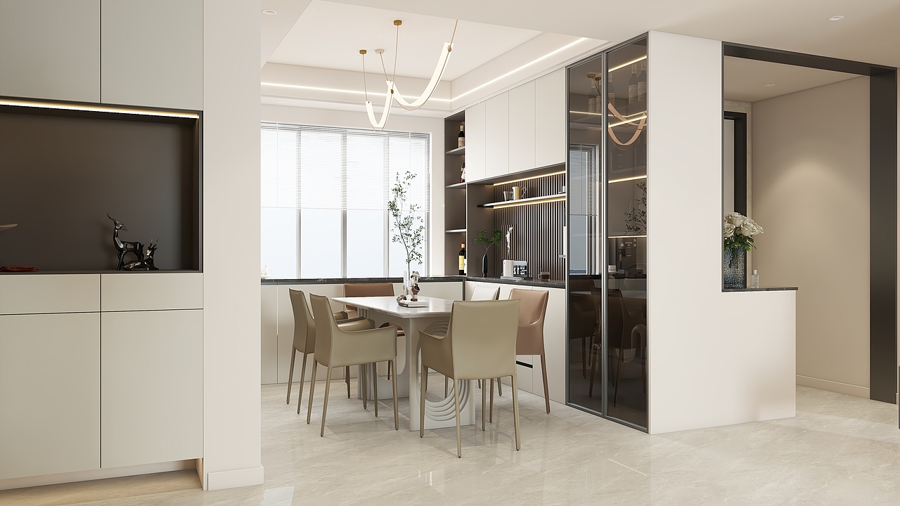 现代简约风格、浅色系