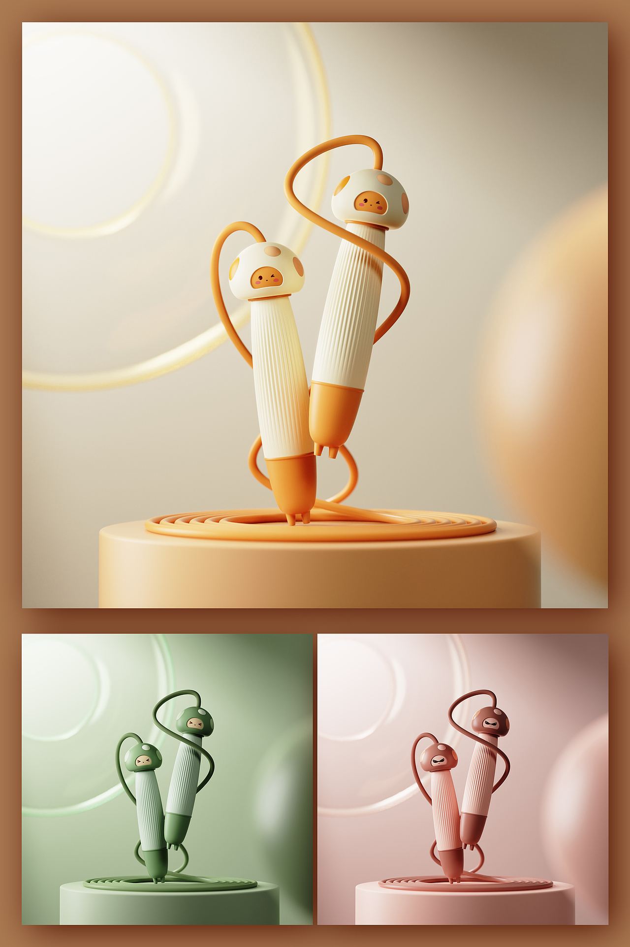 蘑菇 I 儿童跳绳（图ZMjk4MjE2ODM2） - 生活用品 - 站酷设计师元气UP设计原创素材 - 站酷ZCOOL