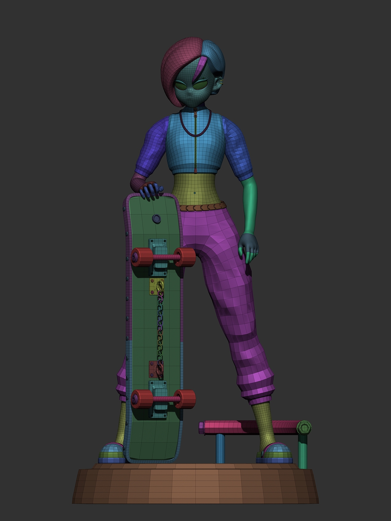 滑板女孩，廢土上的風(fēng)行者?。▓DZMzY1ODA0MjI0） - 人物/生物 - 站酷設(shè)計師設(shè)計師大東原創(chuàng)素材 - 站酷ZCOOL