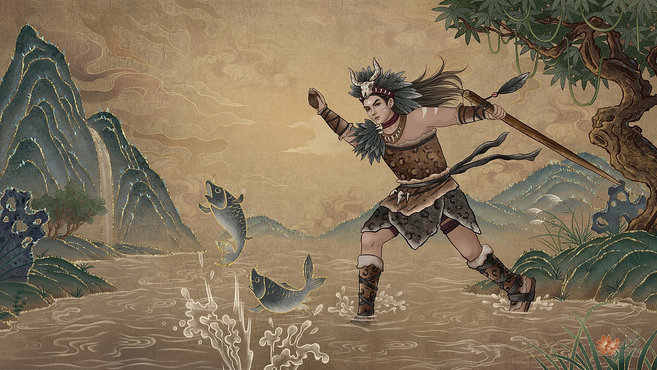天猫《空钩悟道》渔具宣传插图(图ZMzA4NjYyMTA0) - 商业插画 - 站酷设计师才仙插画原创素材 - 站酷ZCOOL