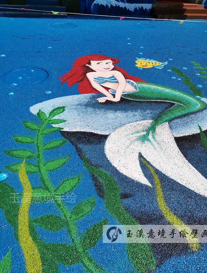 玉溪峨山县音乐喷泉公园，地面彩绘（图ZMzA3NDUyNzg4） - 人文/纪实摄影 - 站酷设计师玉溪意境手绘壁画原创素材 - 站酷ZCOOL