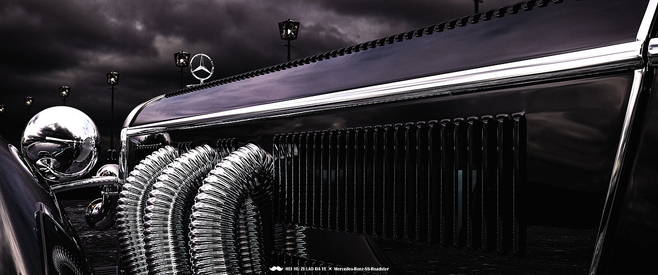 梅赛德斯·奔驰-Mercedes-Benz-SS-Roadster渲染