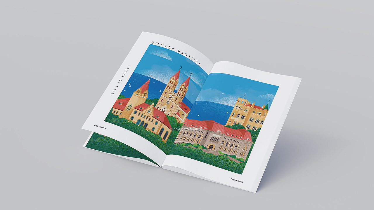 青岛建筑插画/青岛城市插画/山东文创©️取物创意