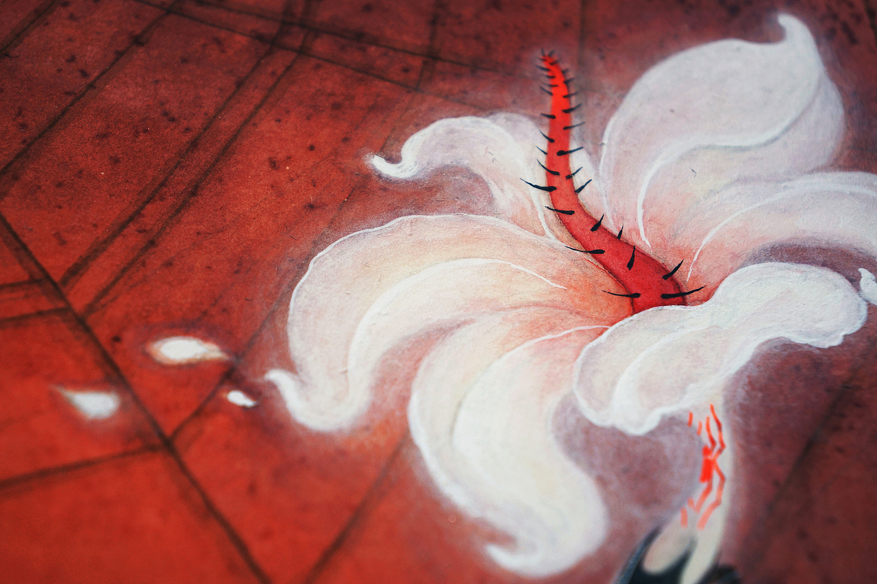 白中南颜彩《日本异色文学经典》封面插画