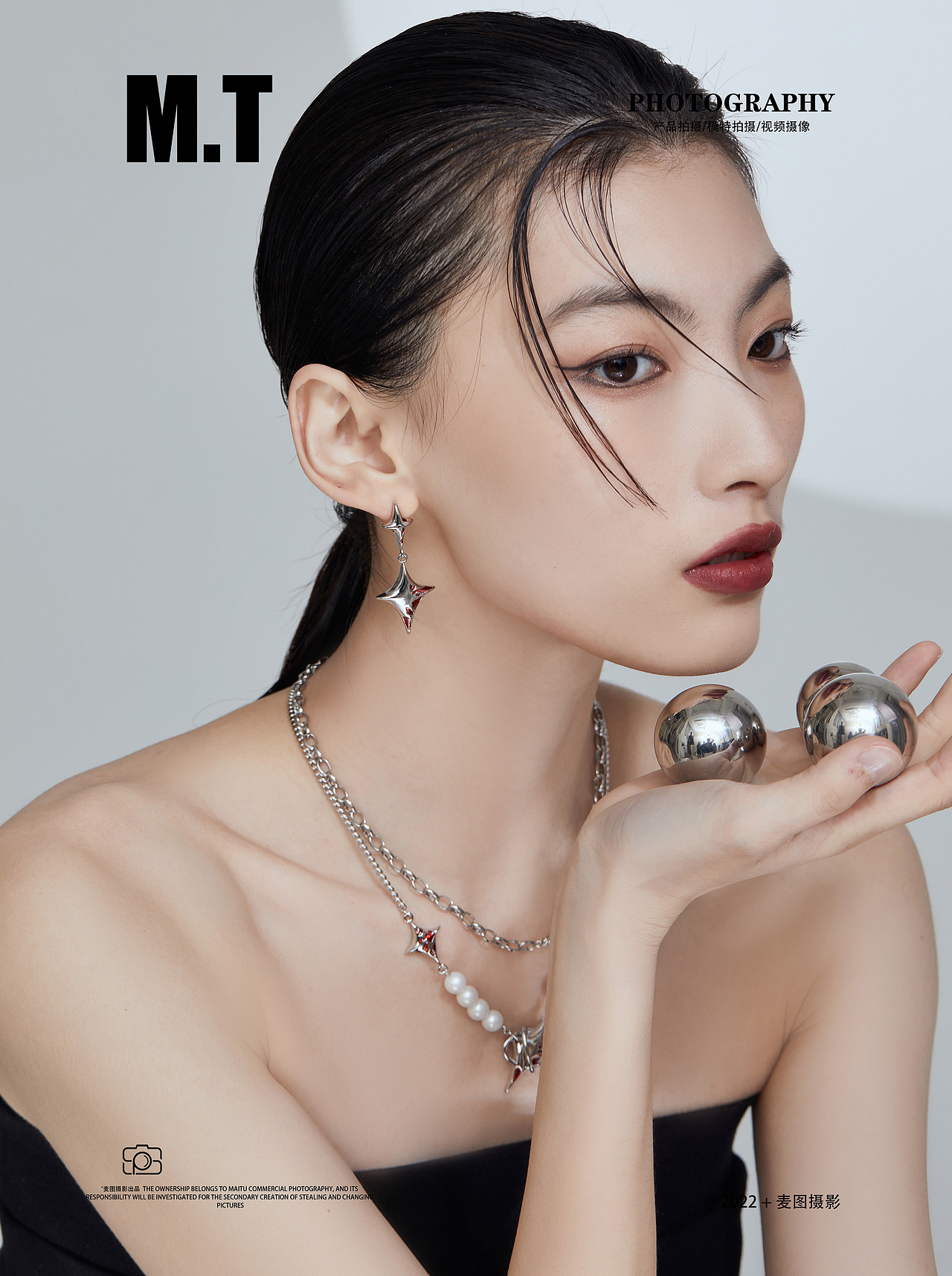 产品摄影 珠宝饰品 感冒风格饰品模特拍摄 冷酷风格