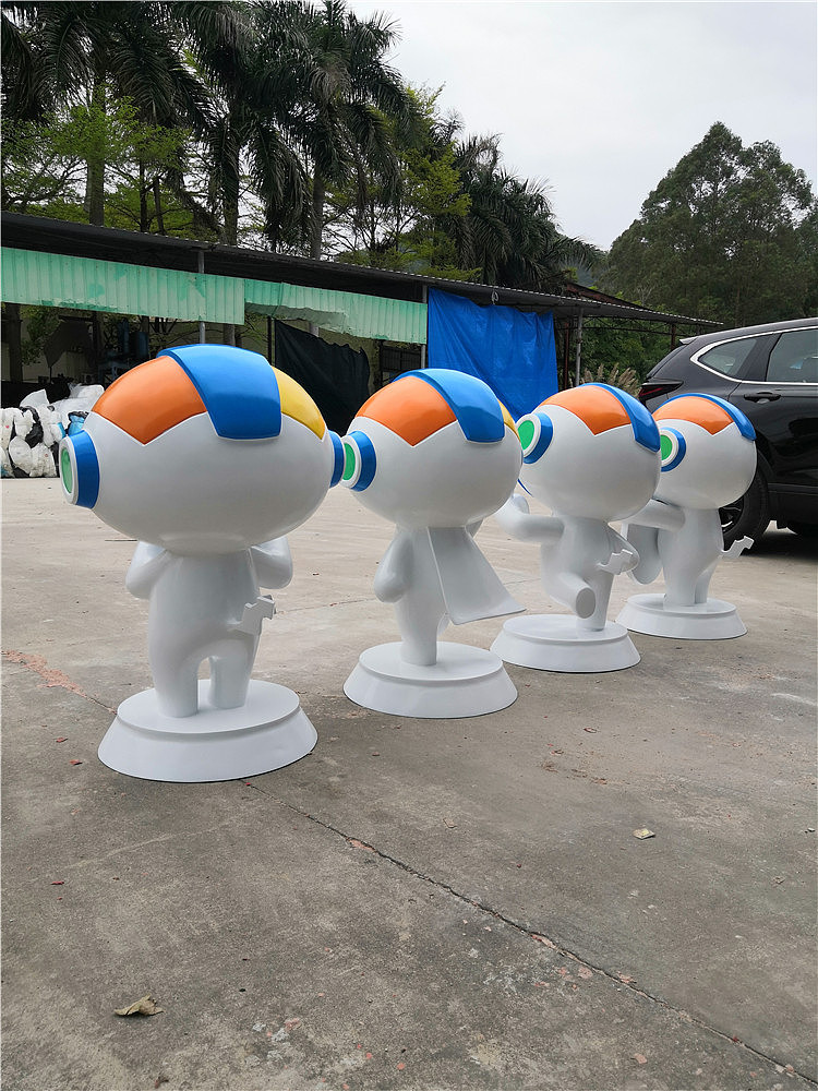 商场美陈摆件玻璃钢卡通雕塑品牌活动主题卡通彩绘卡通