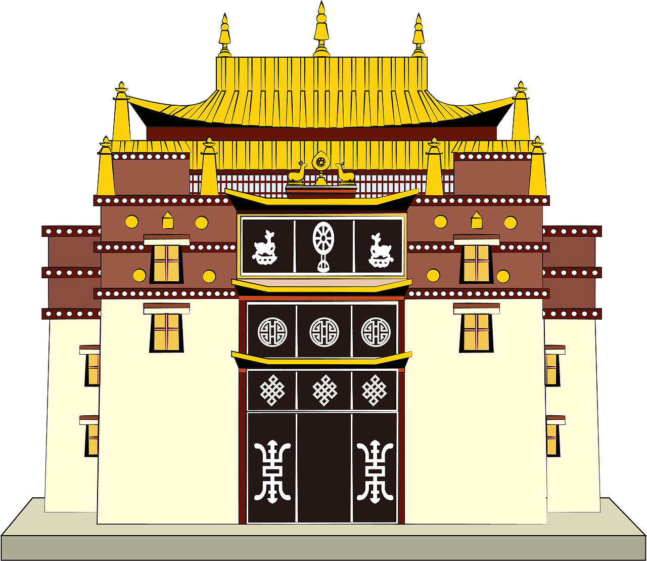 藏族建筑元素文化（图ZMzA0NjczMzg4） - 产品 - 站酷设计师楠难南原创素材 - 站酷ZCOOL