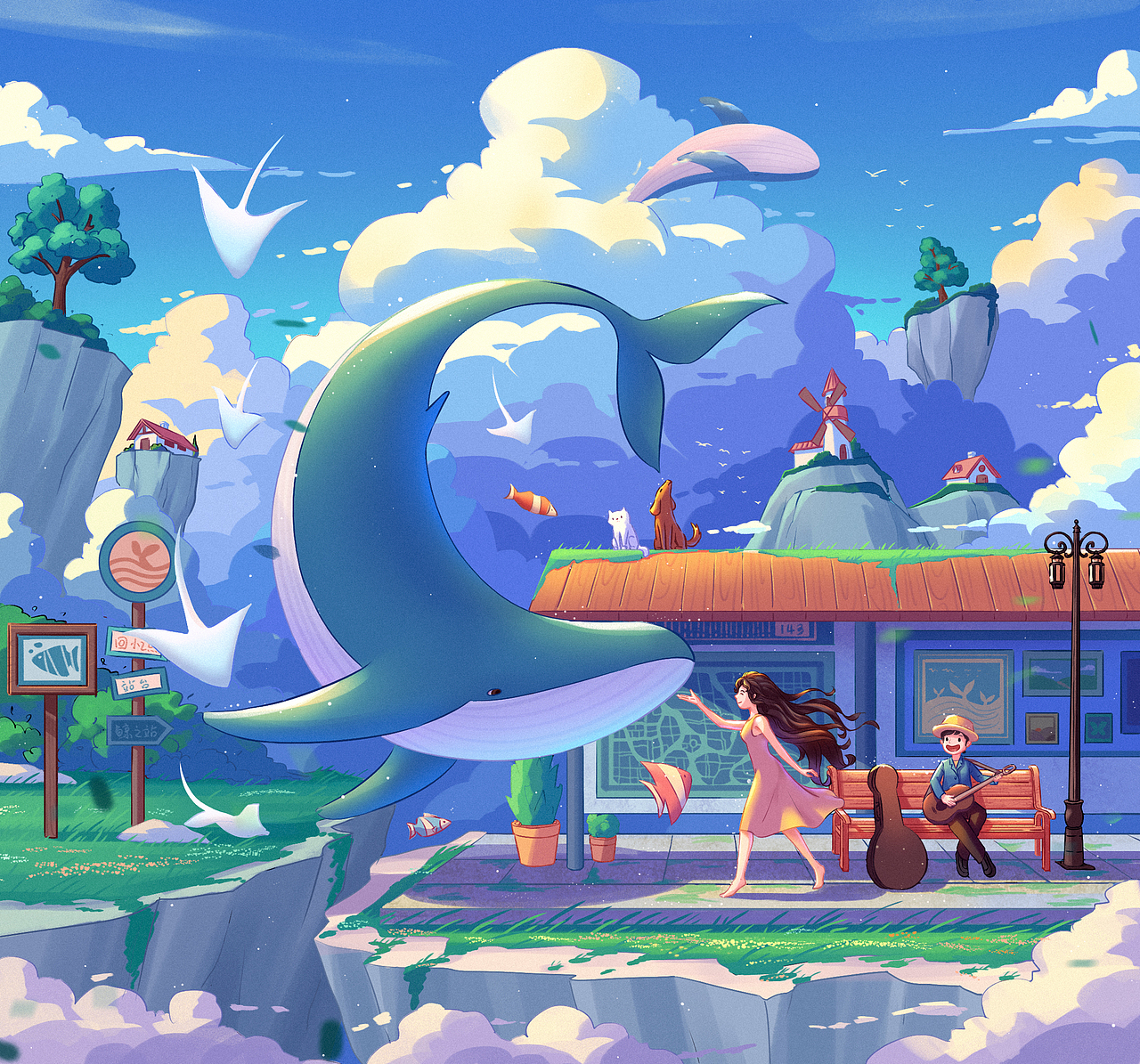 旅行双人舞（图ZMzQ5MDUzOTA0） - 商业插画 - 站酷设计师凯KAY原创素材 - 站酷ZCOOL