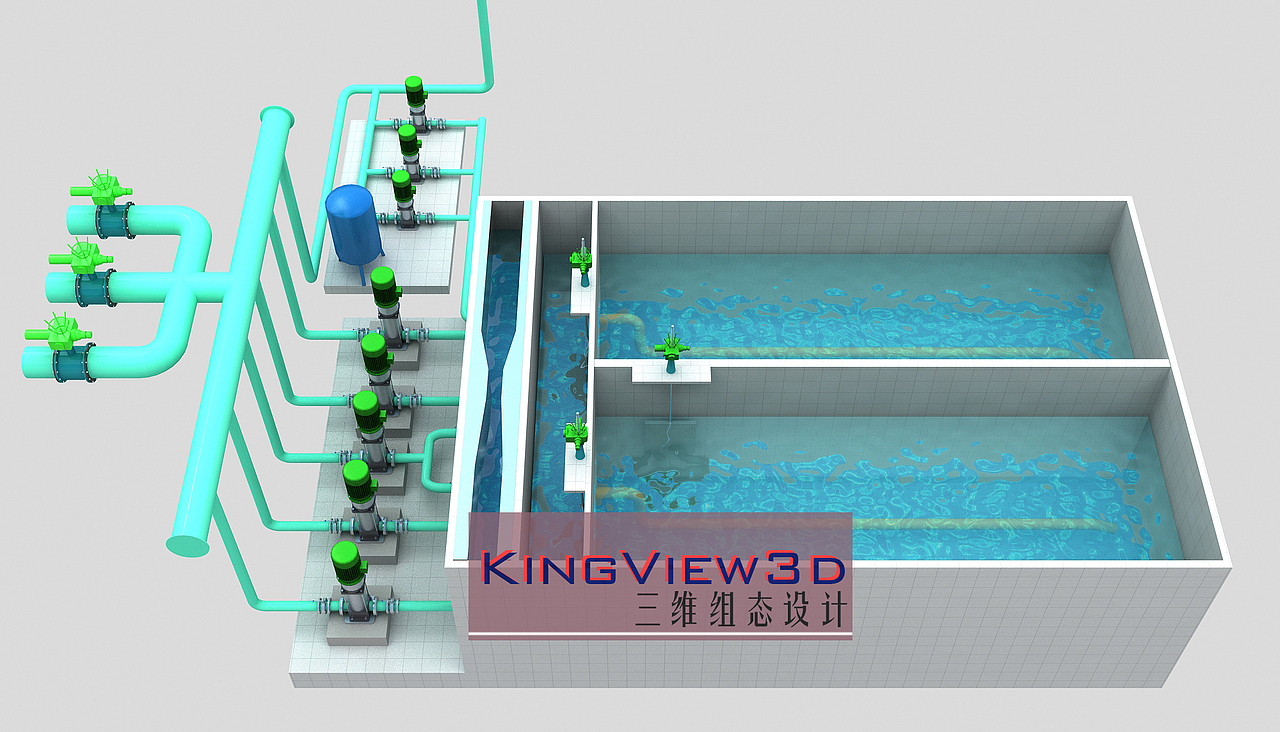 污水处理厂的常见工艺3D展示(1)（图ZMzA4MzA1MzIw） - 其他三维 - 站酷设计师三维组态设计原创素材 - 站酷ZCOOL