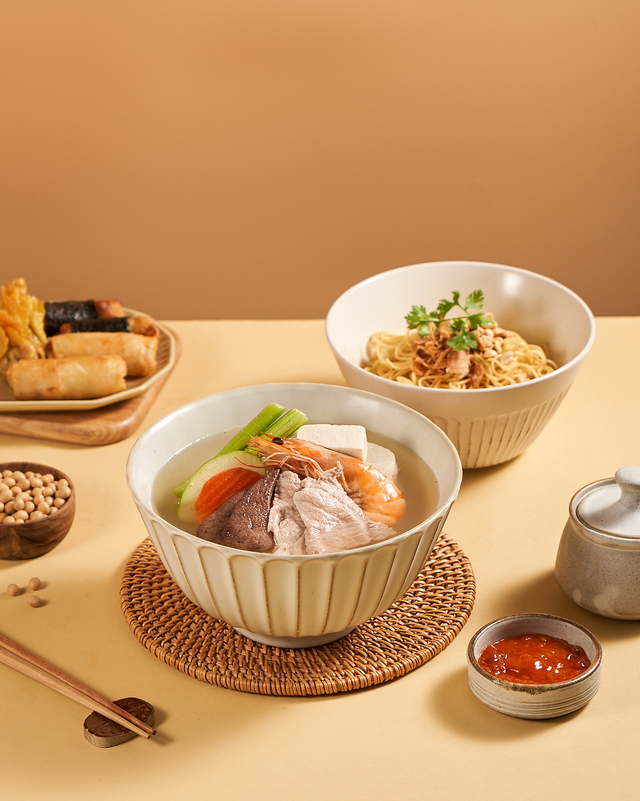 广州潮汕汤粉米线河粉粿条杀猪粉菜品外卖菜单拍摄