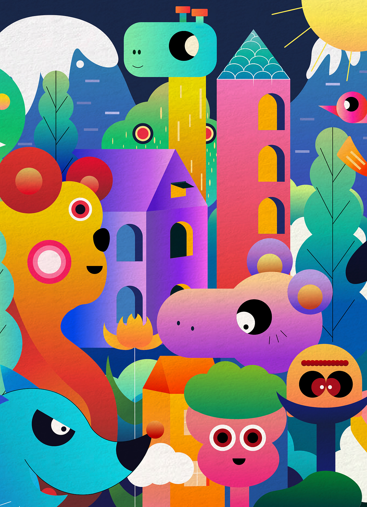 卡通扁平插畫（圖ZMzY0MjI3NDQ4） - 兒童插畫 - 站酷設(shè)計師哇哦是這樣的啊原創(chuàng)素材 - 站酷ZCOOL