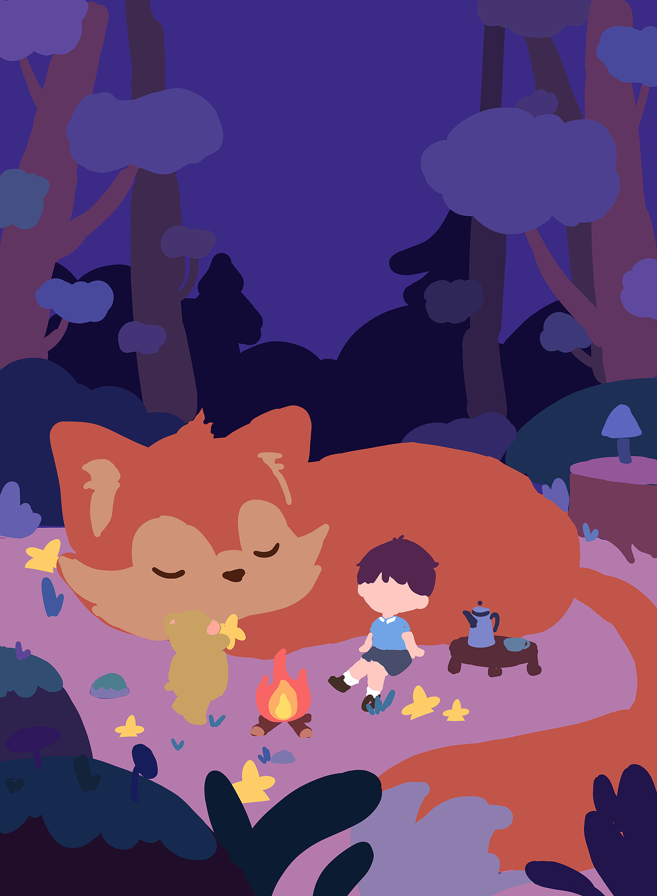 森林治愈系大场景（图ZMzY2Mzc2ODc2） - 儿童插画 - 站酷设计师北辞_bc原创素材 - 站酷ZCOOL