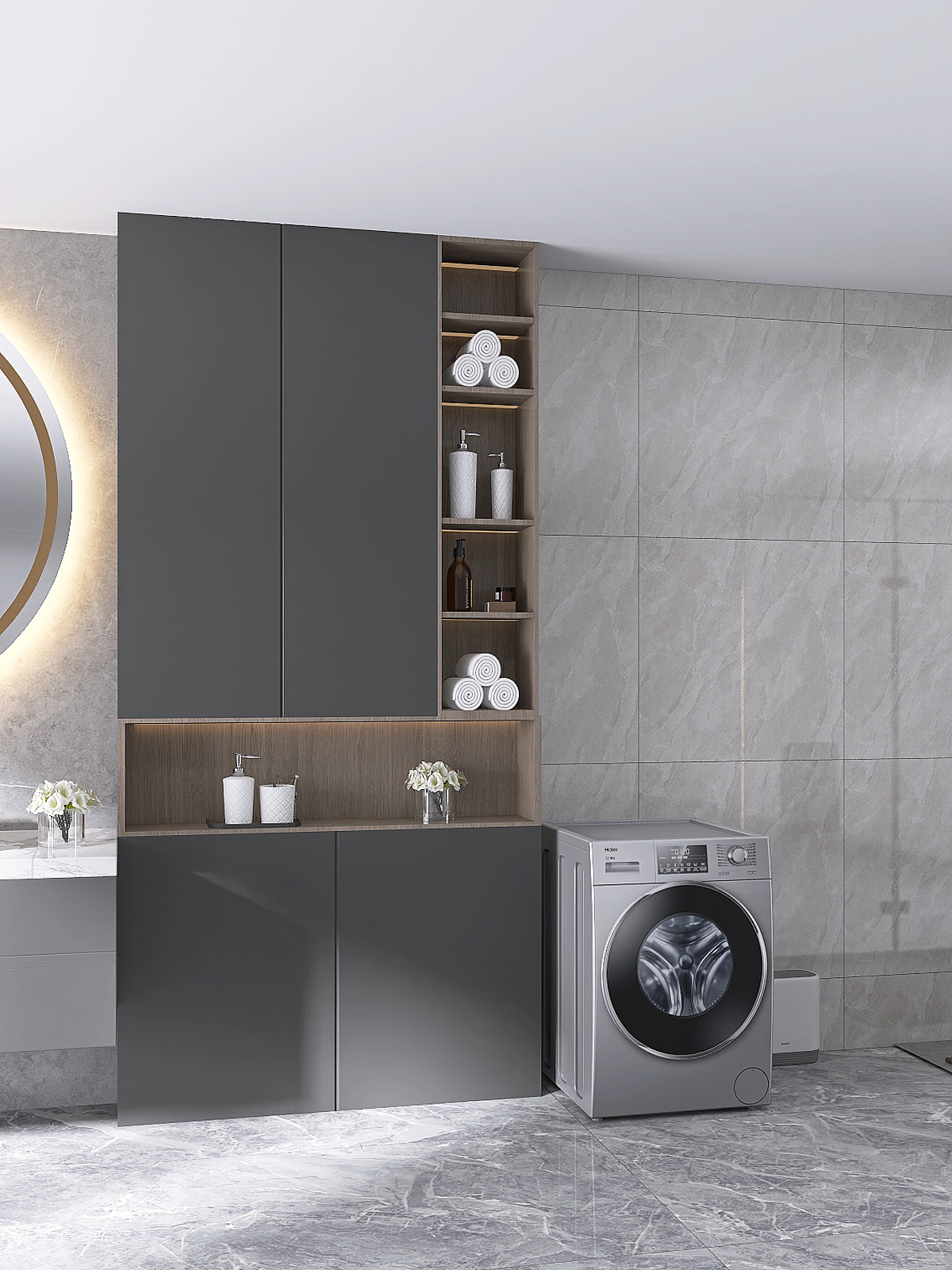 家装设计案例鉴赏 | 轻奢风卫浴（图ZMzMyMDUzMDY4） - 家装设计 - 站酷设计师狮子白原创素材 - 站酷ZCOOL