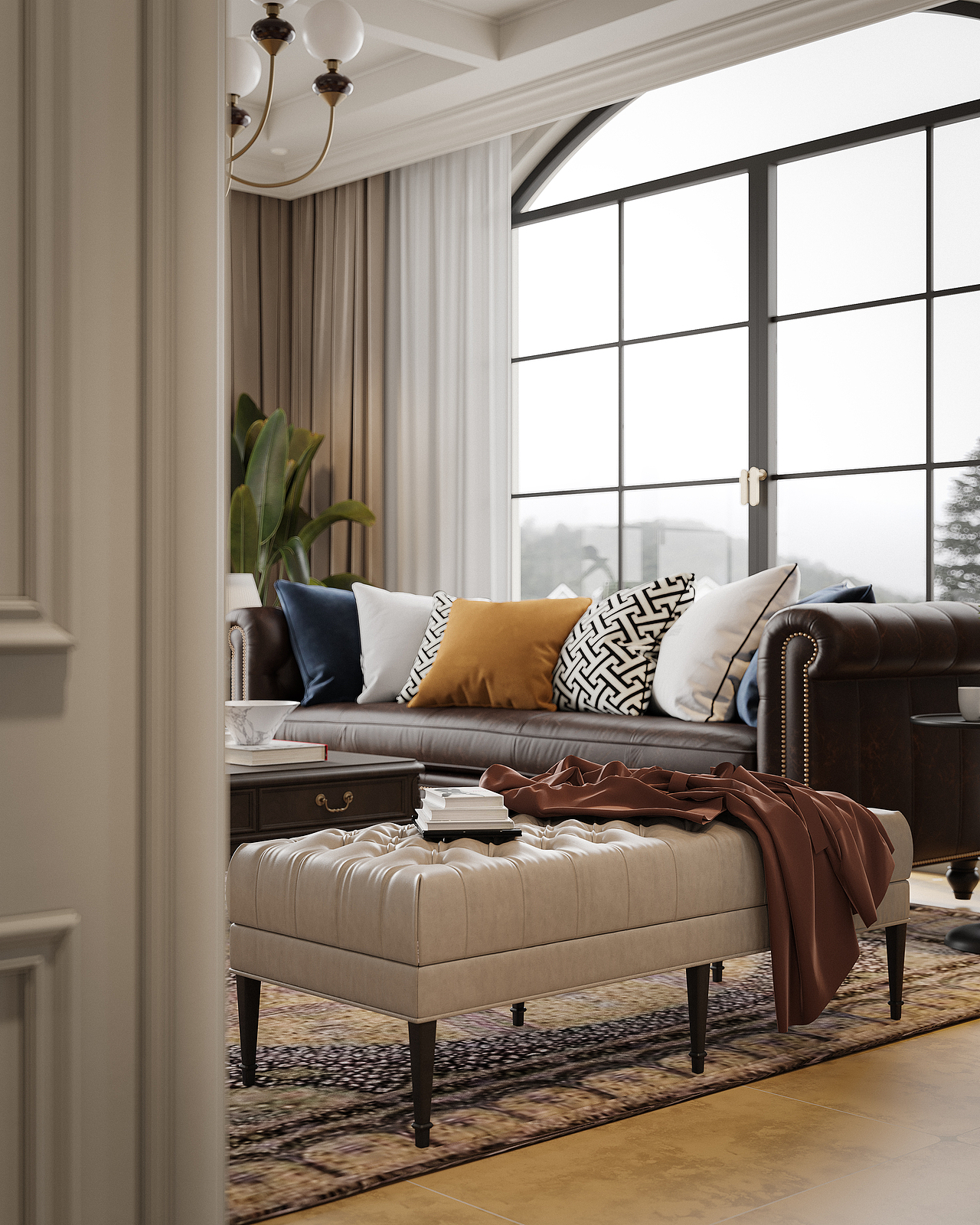 风格美式别墅渲染