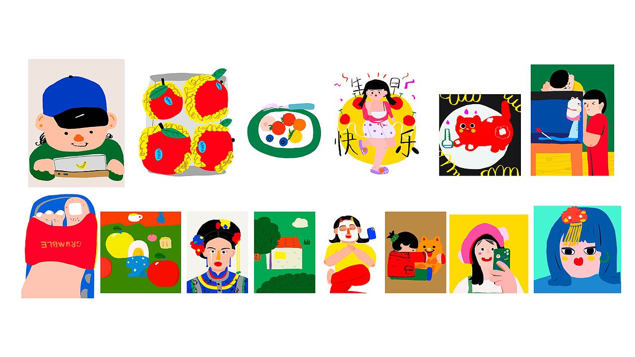 凹特曼 | 关于色彩的合集（图ZMzEwMjY0Mzky） - 艺术插画 - 站酷设计师凹特曼特慢原创素材 - 站酷ZCOOL