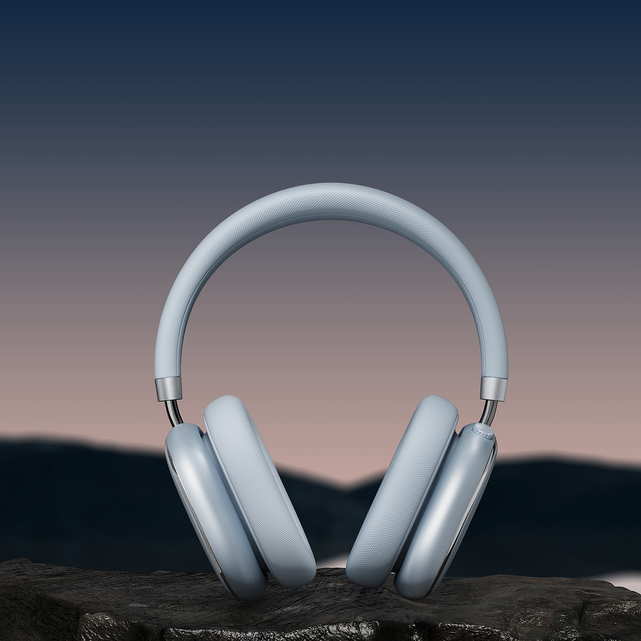 2023 TANGMAC H5主动降噪ANC头戴式耳机产品渲染