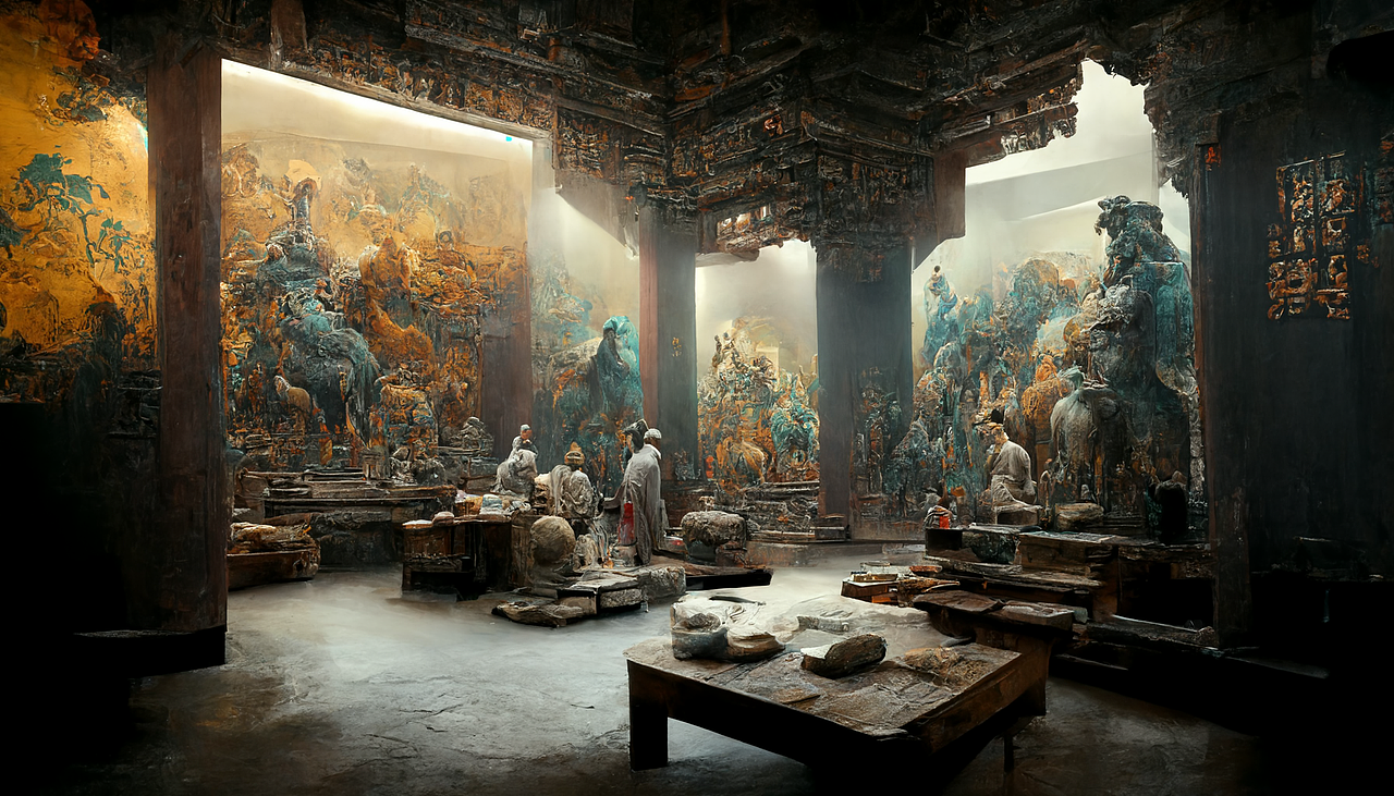 语境·石画坊 / AI影视概念场景