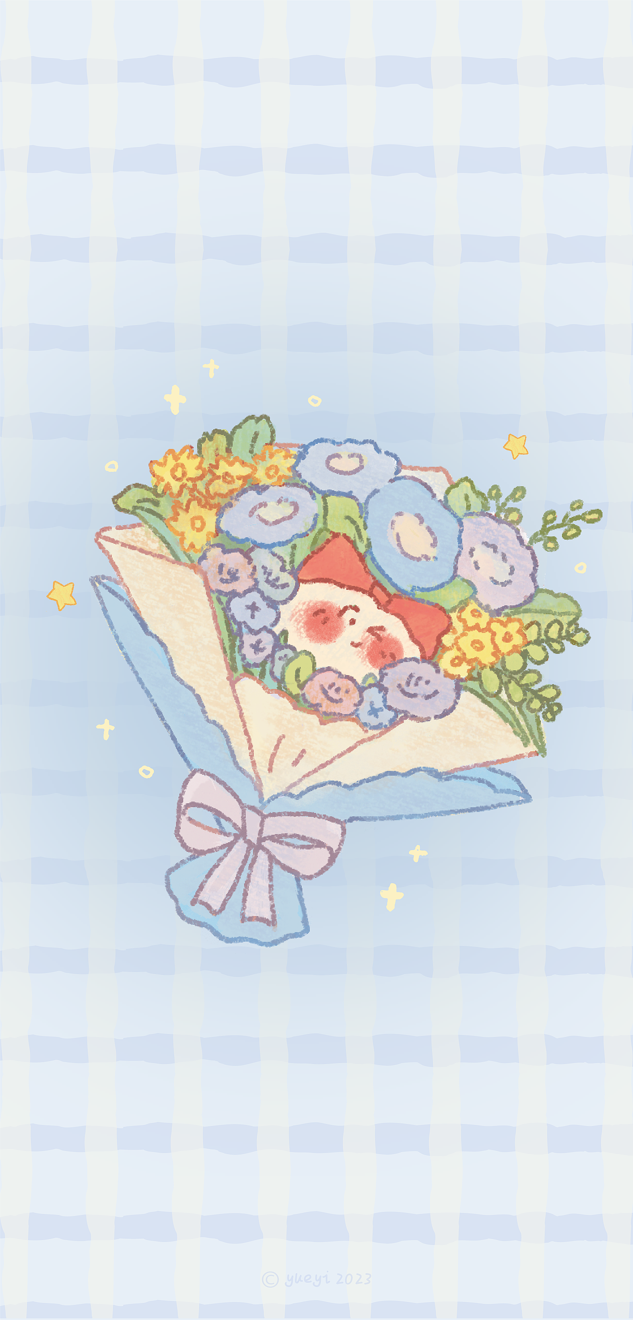 月海镇系列插画壁纸｜春日花园（图ZMzM5MjYxOTky） - 儿童插画 - 站酷设计师yueyi_原创素材 - 站酷ZCOOL