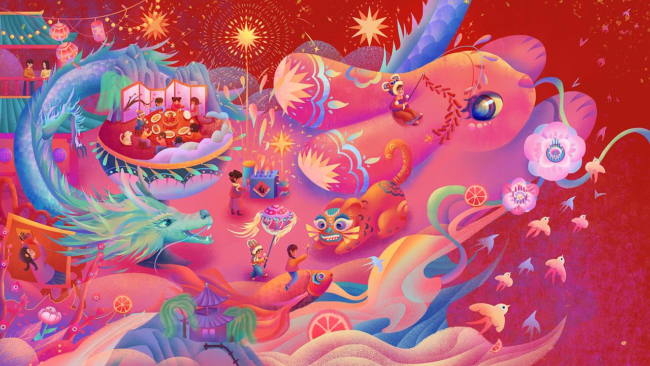 2024个人插画作品集（图ZMzY3Nzk3NjI4） - 商业插画 - 站酷设计师叮喵原创素材 - 站酷ZCOOL