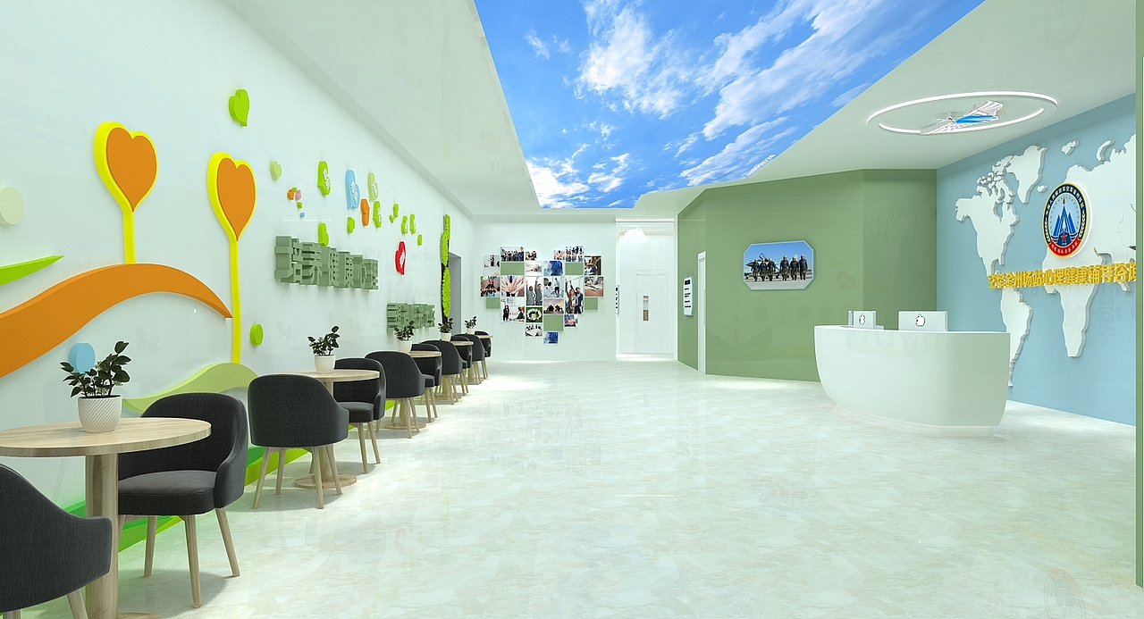 心理咨询室3D效果图