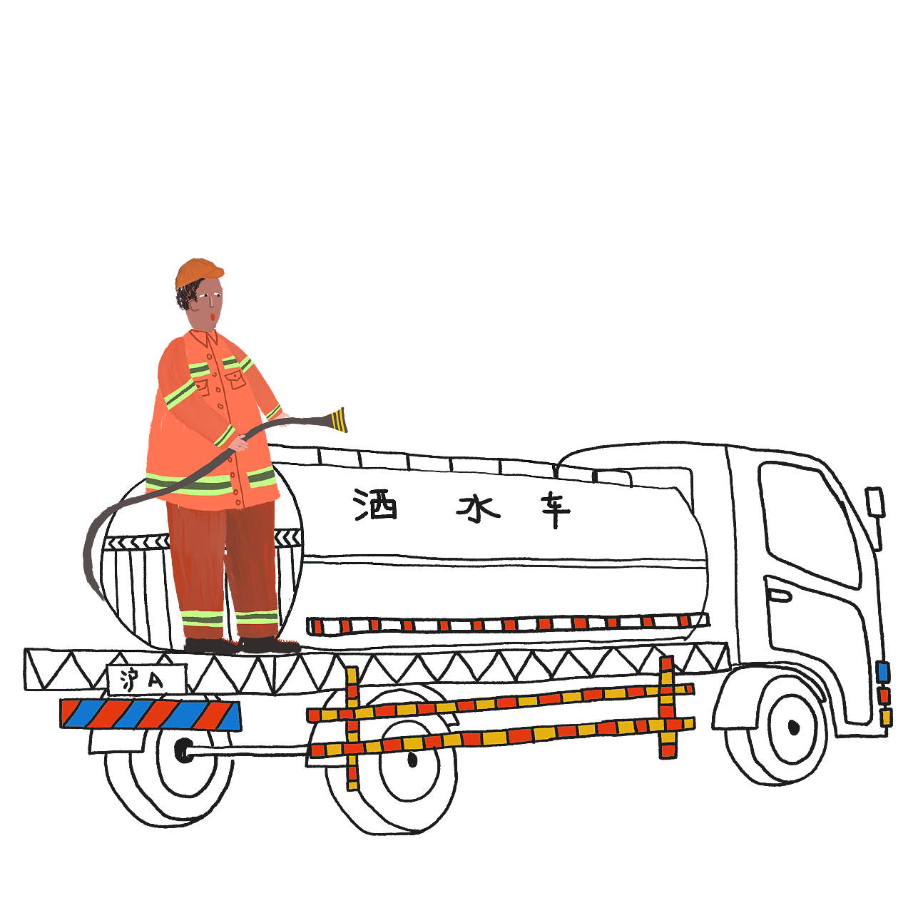 上海瑞金南路街头插画(街区艺术装置实体)