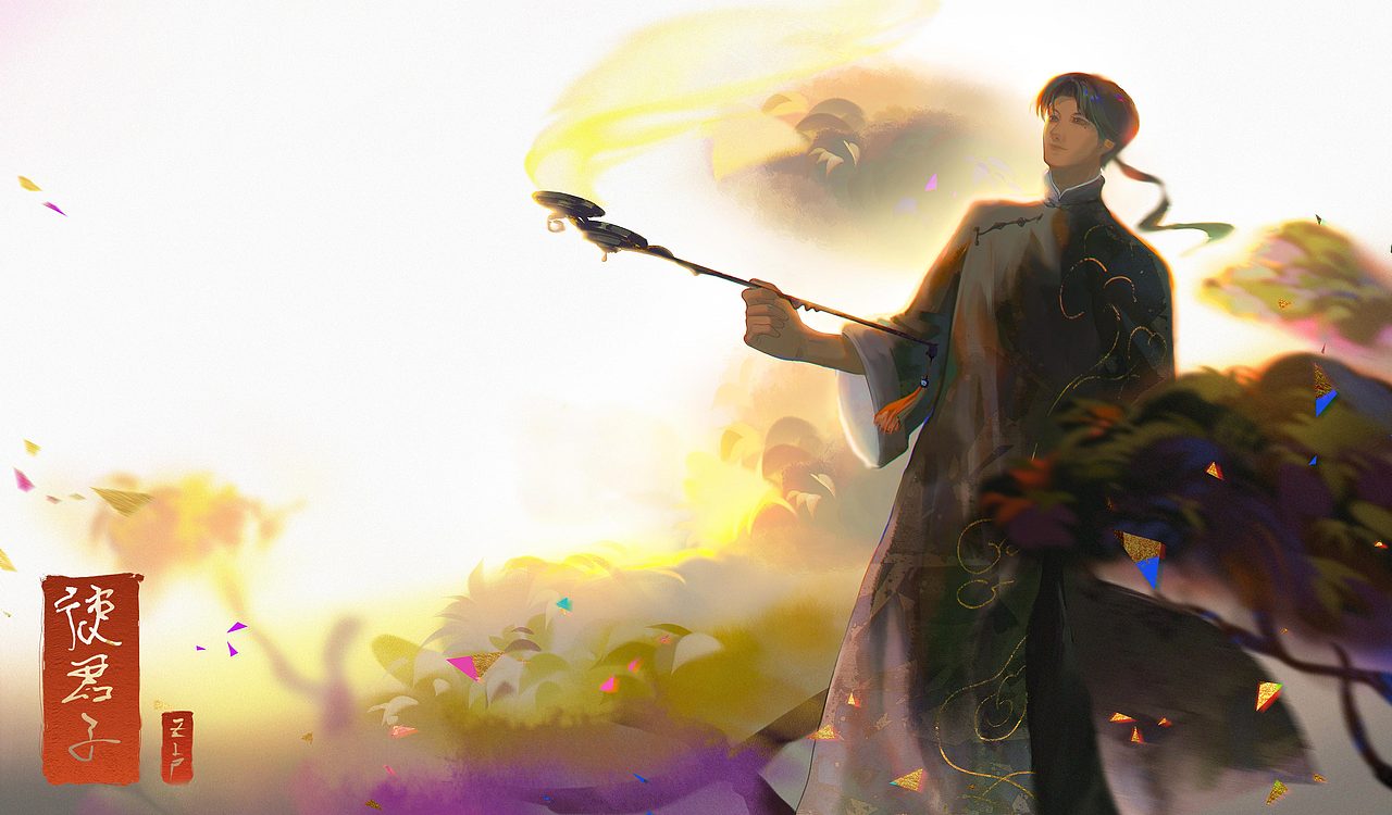 使君子（图ZMzE0Mzc5NTM2） - 艺术插画 - 站酷设计师白_ELF原创素材 - 站酷ZCOOL