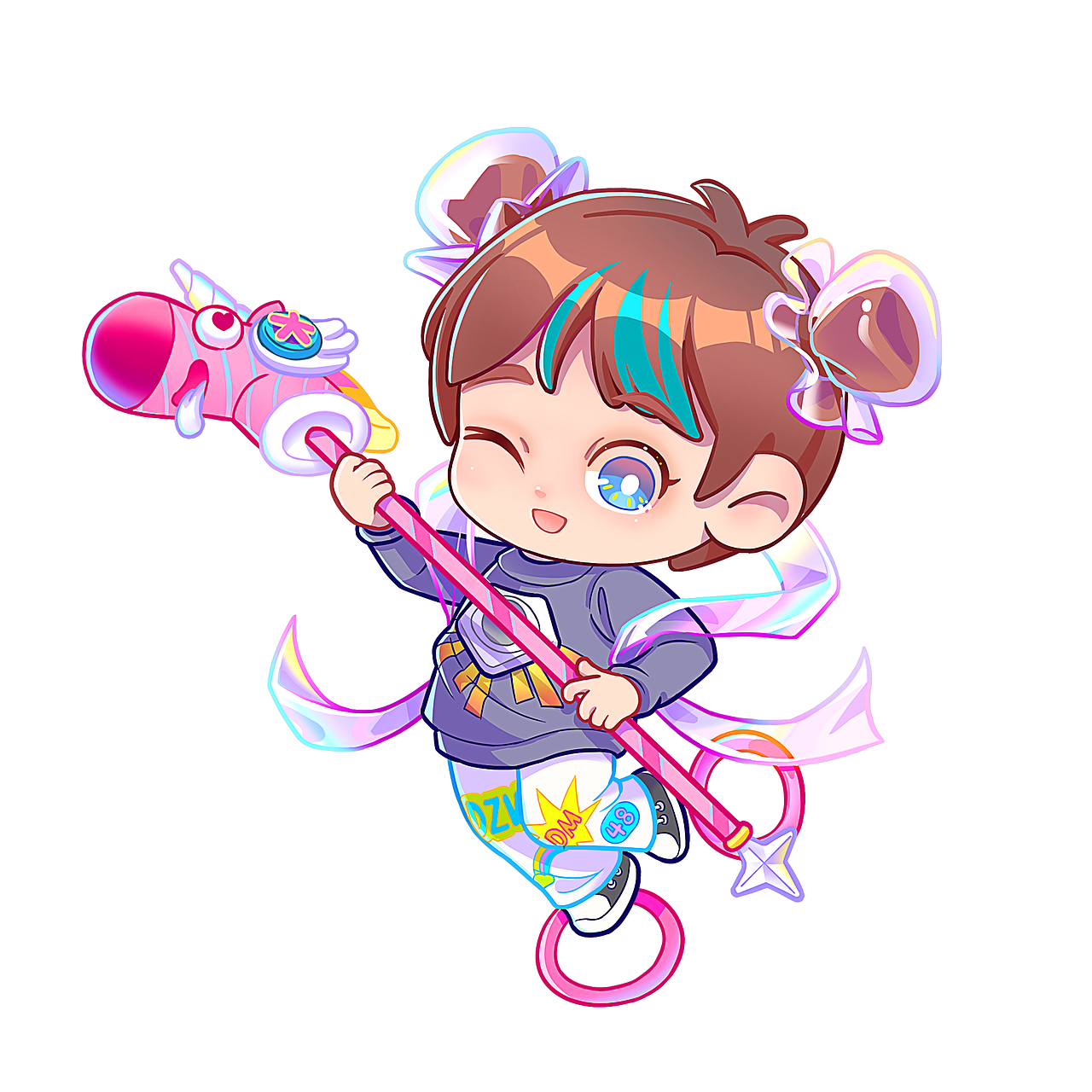 画了些Q版以及周边（图ZMzU3NzQ5OTEy） - 商业插画 - 站酷设计师李响霓虹塔原创素材 - 站酷ZCOOL