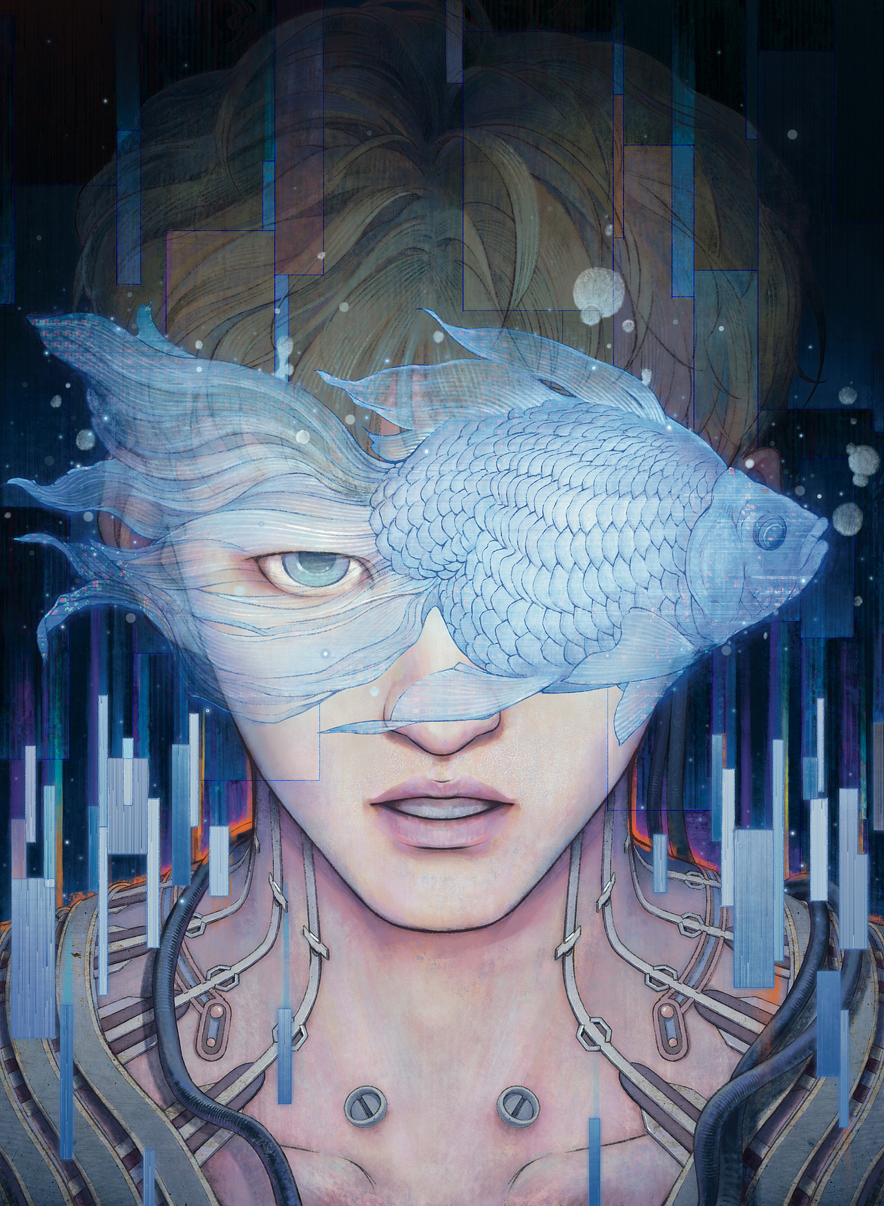 《元宇宙-邊界》小說封面創(chuàng)作（圖ZMzI2NzYxNzI4） - 商業(yè)插畫 - 站酷設(shè)計(jì)師一只Anthony原創(chuàng)素材 - 站酷ZCOOL